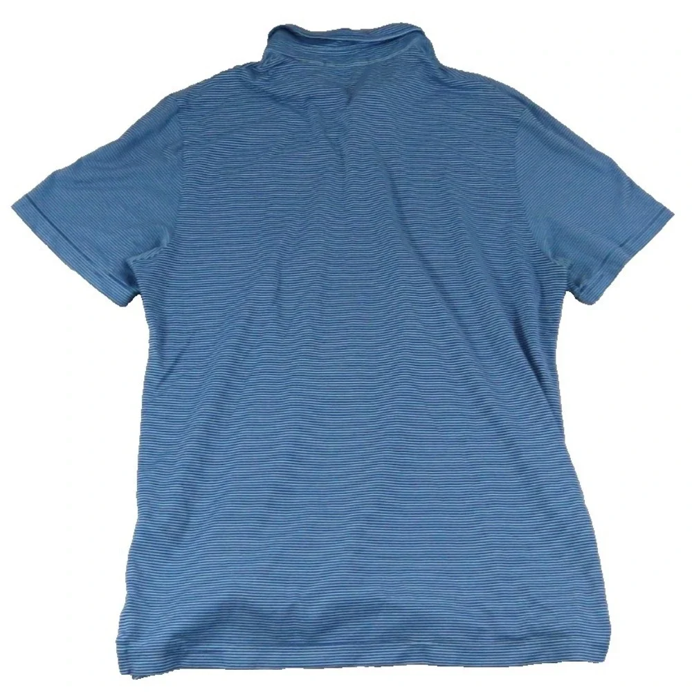 Ralph Lauren Pro Fit Polo Shirt Striped Golf Performance Blue Cotton Men XL Logo